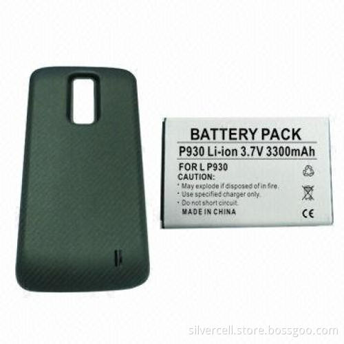 Extended Battery Cover for LG P930 with PCB Protection Against Over-charging, 3.7V Voltage